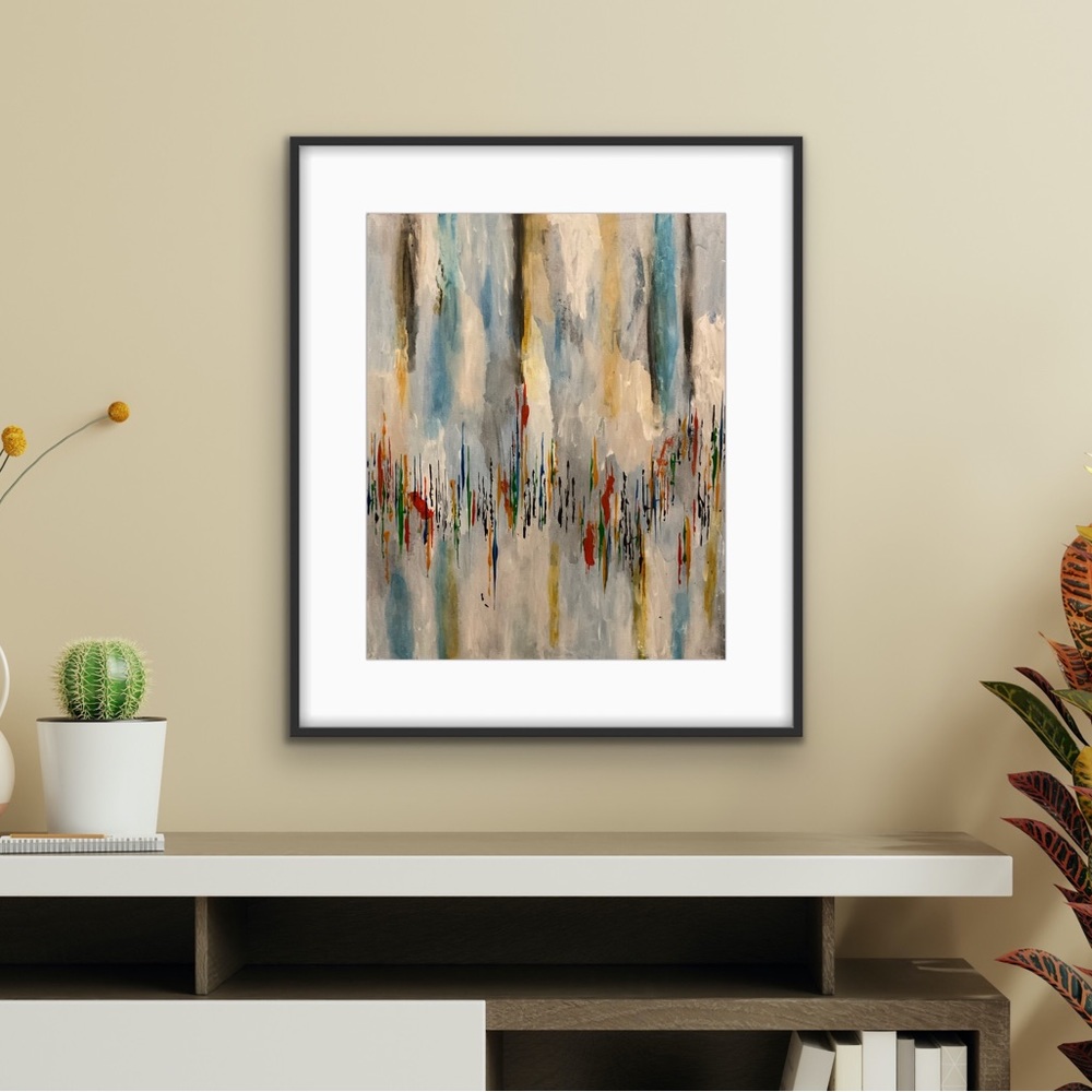 Original abstract painting signed by artist 16x20